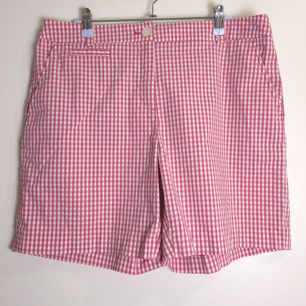 JONES NEW YORK Vintage Classic Red Gingham Check Short 12